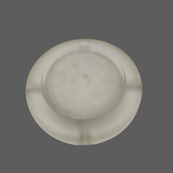 Vintage Frosted Glass Ashtray 4.5" Round Mid-Century Modern Heavy Glassware - Picture 2 of 2